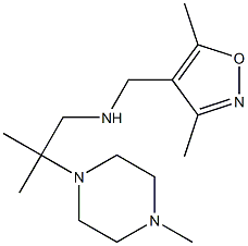 [(3,5-dimethyl-1,2-oxazol-4-yl)methyl][2-methyl-2-(4-methylpiperazin-1-yl)propyl]amine,,结构式