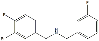 [(3-bromo-4-fluorophenyl)methyl][(3-fluorophenyl)methyl]amine Structure