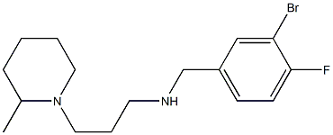 [(3-bromo-4-fluorophenyl)methyl][3-(2-methylpiperidin-1-yl)propyl]amine 化学構造式