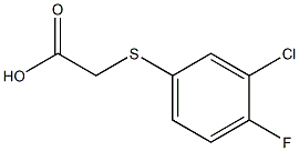[(3-chloro-4-fluorophenyl)thio]acetic acid Struktur