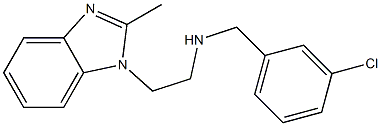 [(3-chlorophenyl)methyl][2-(2-methyl-1H-1,3-benzodiazol-1-yl)ethyl]amine 结构式