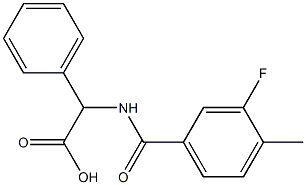 [(3-fluoro-4-methylbenzoyl)amino](phenyl)acetic acid Struktur