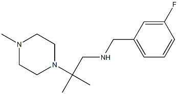 [(3-fluorophenyl)methyl][2-methyl-2-(4-methylpiperazin-1-yl)propyl]amine 结构式