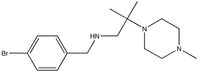 [(4-bromophenyl)methyl][2-methyl-2-(4-methylpiperazin-1-yl)propyl]amine,,结构式