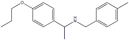 [(4-methylphenyl)methyl][1-(4-propoxyphenyl)ethyl]amine Structure