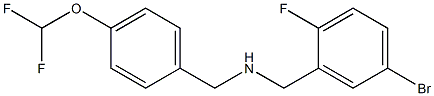 [(5-bromo-2-fluorophenyl)methyl]({[4-(difluoromethoxy)phenyl]methyl})amine,,结构式