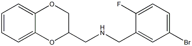 [(5-bromo-2-fluorophenyl)methyl](2,3-dihydro-1,4-benzodioxin-2-ylmethyl)amine Structure