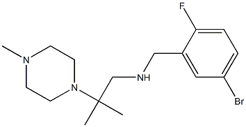 [(5-bromo-2-fluorophenyl)methyl][2-methyl-2-(4-methylpiperazin-1-yl)propyl]amine Structure