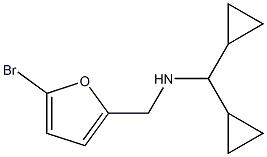 [(5-bromofuran-2-yl)methyl](dicyclopropylmethyl)amine Structure