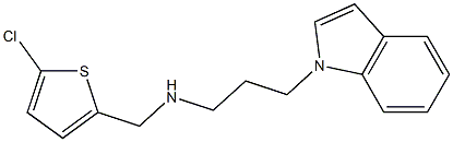 [(5-chlorothiophen-2-yl)methyl][3-(1H-indol-1-yl)propyl]amine Structure