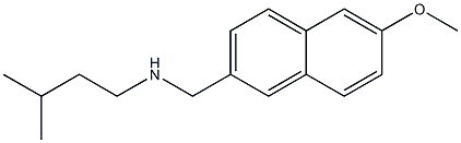 [(6-methoxynaphthalen-2-yl)methyl](3-methylbutyl)amine,,结构式