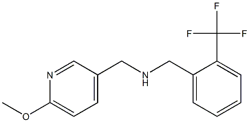 [(6-methoxypyridin-3-yl)methyl]({[2-(trifluoromethyl)phenyl]methyl})amine 化学構造式