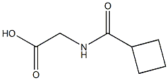 [(cyclobutylcarbonyl)amino]acetic acid,,结构式