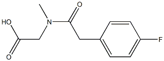 [[(4-fluorophenyl)acetyl](methyl)amino]acetic acid Struktur