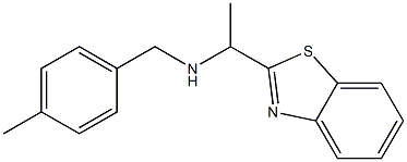 [1-(1,3-benzothiazol-2-yl)ethyl][(4-methylphenyl)methyl]amine Structure