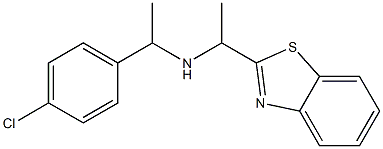 [1-(1,3-benzothiazol-2-yl)ethyl][1-(4-chlorophenyl)ethyl]amine Struktur