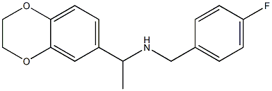 [1-(2,3-dihydro-1,4-benzodioxin-6-yl)ethyl][(4-fluorophenyl)methyl]amine Struktur