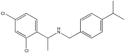 [1-(2,4-dichlorophenyl)ethyl]({[4-(propan-2-yl)phenyl]methyl})amine,,结构式