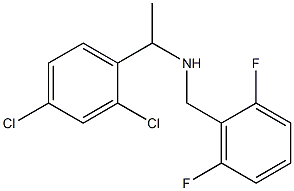 [1-(2,4-dichlorophenyl)ethyl][(2,6-difluorophenyl)methyl]amine Struktur