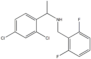 [1-(2,4-dichlorophenyl)ethyl][(2,6-difluorophenyl)methyl]amine 化学構造式