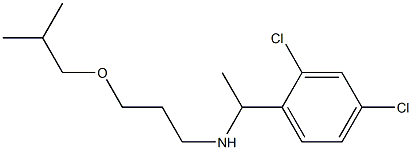 [1-(2,4-dichlorophenyl)ethyl][3-(2-methylpropoxy)propyl]amine Struktur