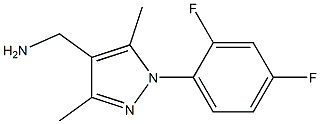 [1-(2,4-difluorophenyl)-3,5-dimethyl-1H-pyrazol-4-yl]methylamine 结构式