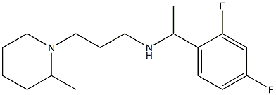 [1-(2,4-difluorophenyl)ethyl][3-(2-methylpiperidin-1-yl)propyl]amine,,结构式