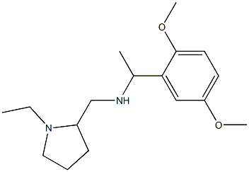 [1-(2,5-dimethoxyphenyl)ethyl][(1-ethylpyrrolidin-2-yl)methyl]amine 结构式