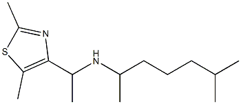 [1-(2,5-dimethyl-1,3-thiazol-4-yl)ethyl](6-methylheptan-2-yl)amine,,结构式