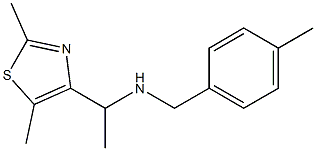 [1-(2,5-dimethyl-1,3-thiazol-4-yl)ethyl][(4-methylphenyl)methyl]amine 化学構造式