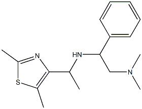 [1-(2,5-dimethyl-1,3-thiazol-4-yl)ethyl][2-(dimethylamino)-1-phenylethyl]amine 结构式