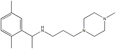 [1-(2,5-dimethylphenyl)ethyl][3-(4-methylpiperazin-1-yl)propyl]amine,,结构式