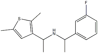 [1-(2,5-dimethylthiophen-3-yl)ethyl][1-(3-fluorophenyl)ethyl]amine 结构式