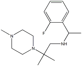 [1-(2-fluorophenyl)ethyl][2-methyl-2-(4-methylpiperazin-1-yl)propyl]amine 化学構造式
