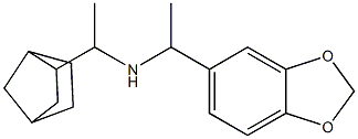 [1-(2H-1,3-benzodioxol-5-yl)ethyl](1-{bicyclo[2.2.1]heptan-2-yl}ethyl)amine Structure