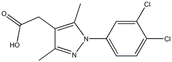 [1-(3,4-dichlorophenyl)-3,5-dimethyl-1H-pyrazol-4-yl]acetic acid Structure