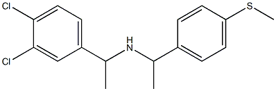 [1-(3,4-dichlorophenyl)ethyl]({1-[4-(methylsulfanyl)phenyl]ethyl})amine,,结构式