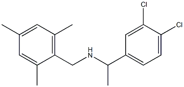 [1-(3,4-dichlorophenyl)ethyl][(2,4,6-trimethylphenyl)methyl]amine 化学構造式