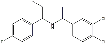 [1-(3,4-dichlorophenyl)ethyl][1-(4-fluorophenyl)propyl]amine,,结构式