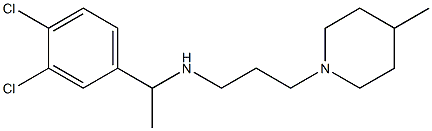 [1-(3,4-dichlorophenyl)ethyl][3-(4-methylpiperidin-1-yl)propyl]amine,,结构式