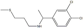 [1-(3,4-dichlorophenyl)ethyl][3-(methylsulfanyl)propyl]amine 化学構造式
