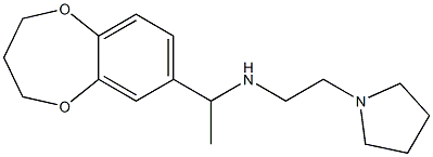 [1-(3,4-dihydro-2H-1,5-benzodioxepin-7-yl)ethyl][2-(pyrrolidin-1-yl)ethyl]amine,,结构式