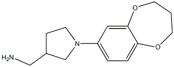 [1-(3,4-dihydro-2H-1,5-benzodioxepin-7-yl)pyrrolidin-3-yl]methylamine Struktur