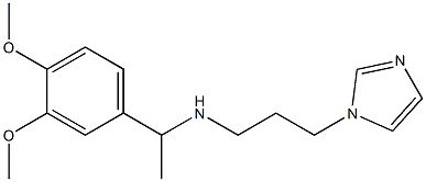 [1-(3,4-dimethoxyphenyl)ethyl][3-(1H-imidazol-1-yl)propyl]amine 化学構造式