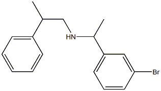 [1-(3-bromophenyl)ethyl](2-phenylpropyl)amine 结构式