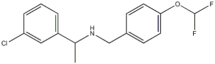 [1-(3-chlorophenyl)ethyl]({[4-(difluoromethoxy)phenyl]methyl})amine|