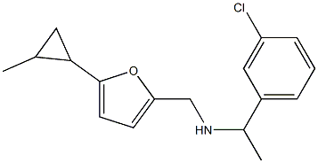  [1-(3-chlorophenyl)ethyl]({[5-(2-methylcyclopropyl)furan-2-yl]methyl})amine