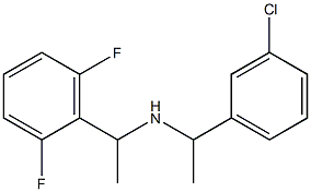 [1-(3-chlorophenyl)ethyl][1-(2,6-difluorophenyl)ethyl]amine 化学構造式