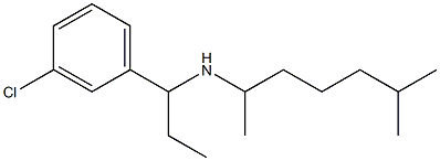 [1-(3-chlorophenyl)propyl](6-methylheptan-2-yl)amine Structure