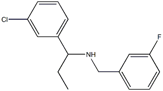 [1-(3-chlorophenyl)propyl][(3-fluorophenyl)methyl]amine 结构式